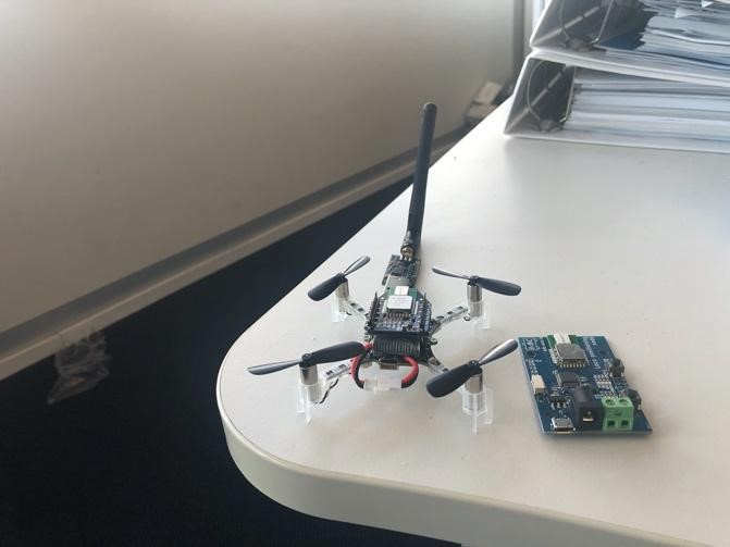 The programmable tiny drone in the testbed